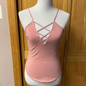 Express Pink Strappy Cami Top